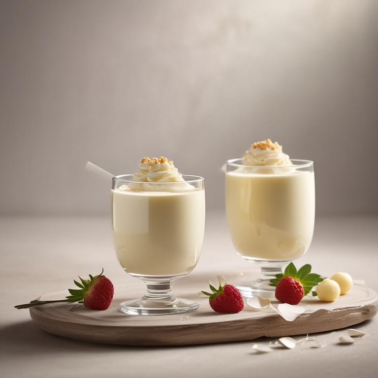 Mousse de Chocolate Branco com Creme de Leite