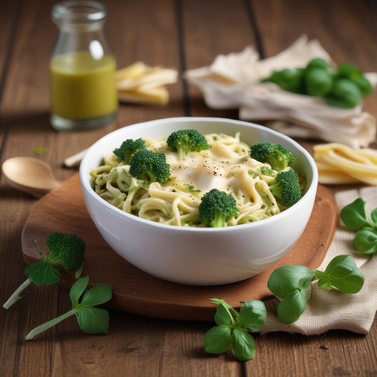 Romige Broccolisaus met Mozzarella en Parmezaanse Kaas