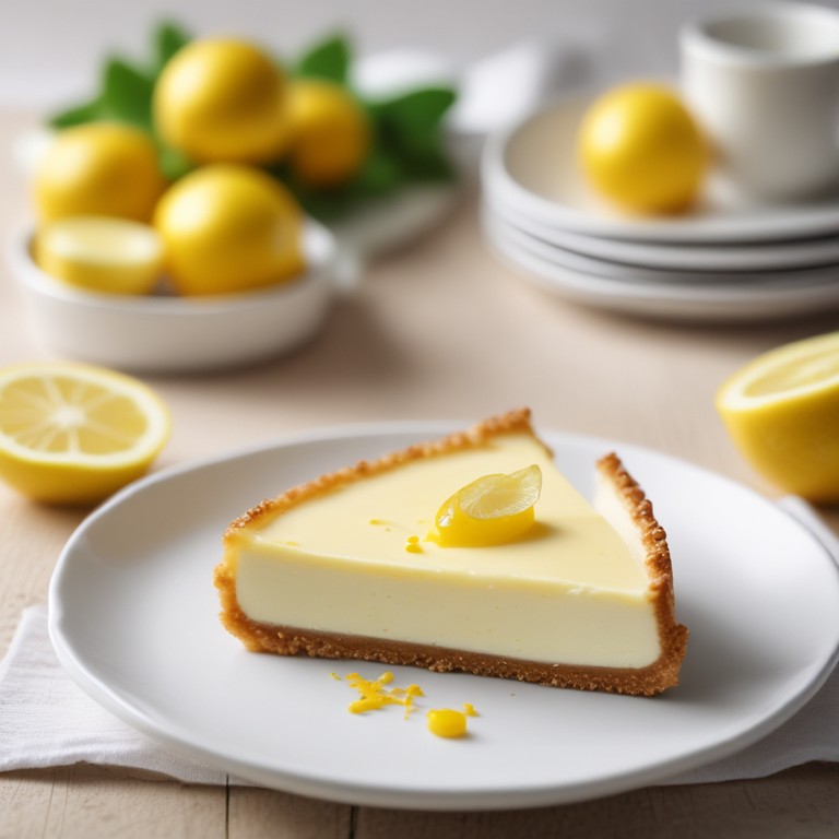 Torta de Limão com Queijo e Massa Crocante