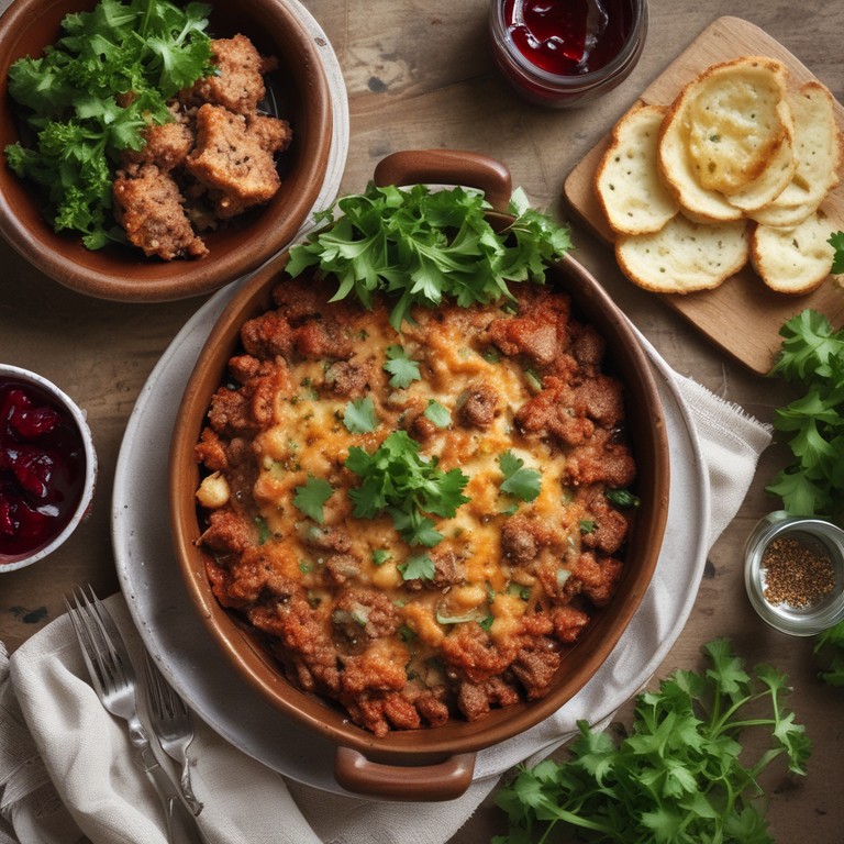 Cheesy Mushroom and Ground Beef Casserole