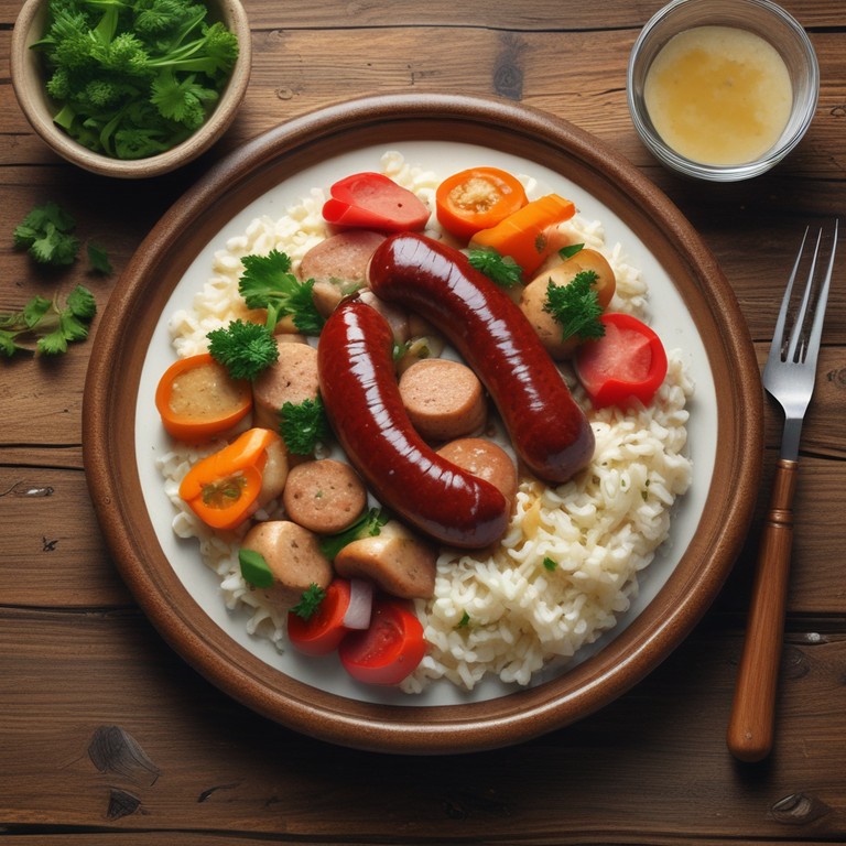 Salsicha com Molho de Margarina e Trigo