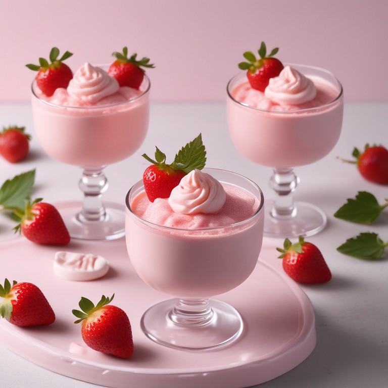 Mouse de Fresas con Espuma de Fresa