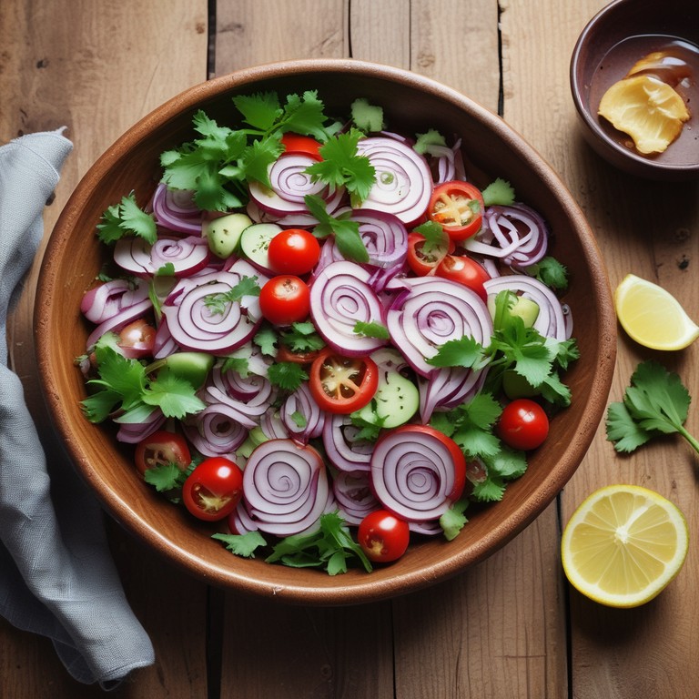 Ensalada Fresca de Cebolla y Tomate