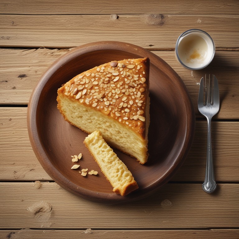Gâteau d'Œufs aux Flocons d'Avoine et Sucre avec Beurre Fondu