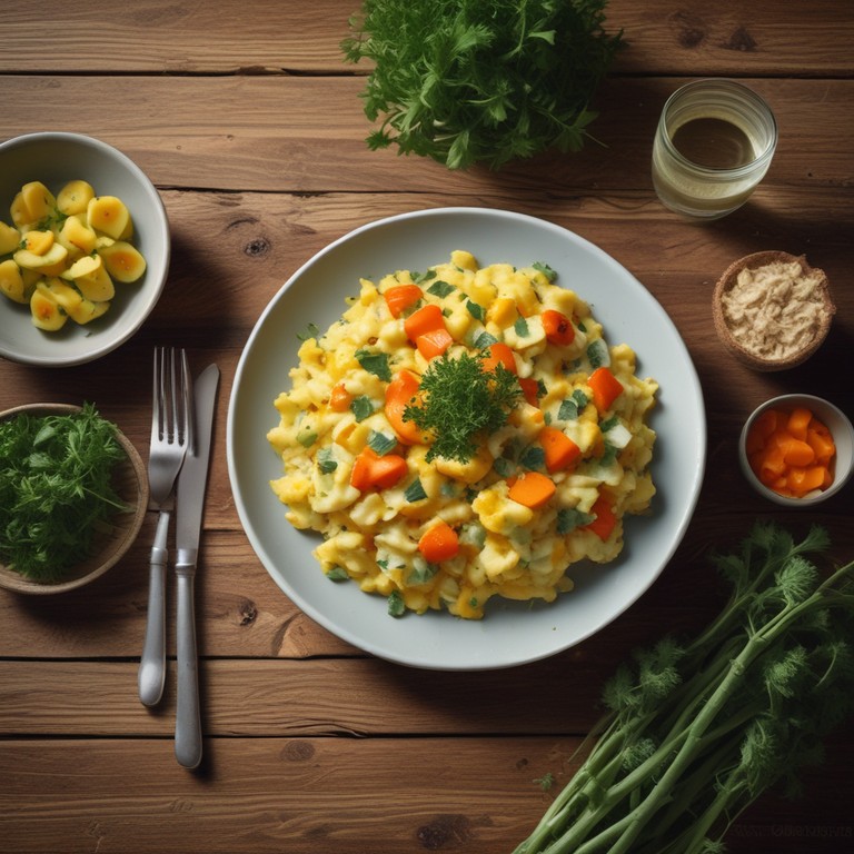 Oeufs Brouillés aux Carottes et Courgettes