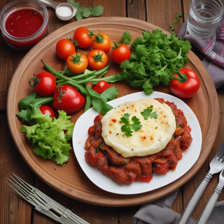Filé Mignon à Parmegiana com Purê de Batata e Salada Colorida