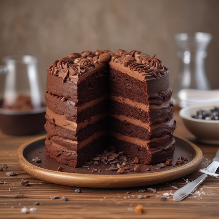 Bolo de Bolacha Maisena com Chocolate