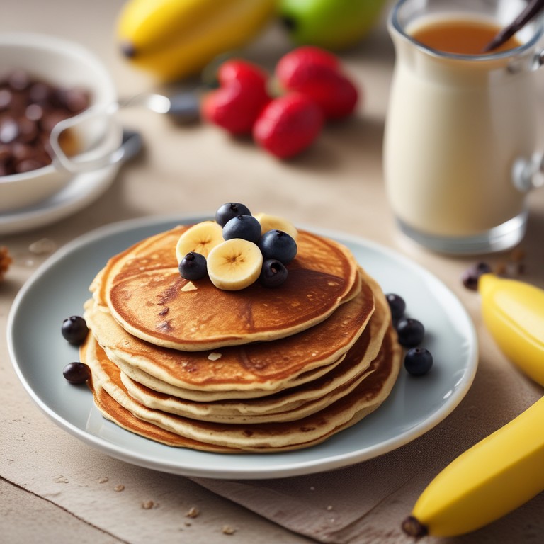 Panquecas de Banana com Aveia e Chocolate