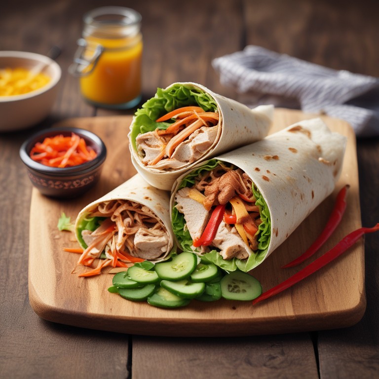 Wrap Équilibré aux Légumes et Poulet