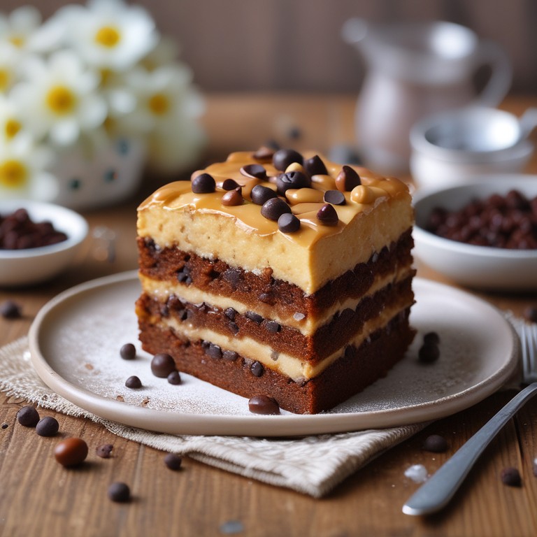 Decadent Chocolate Chip Almond Cake with Tapioca Pearls