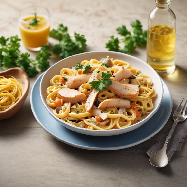 Macarrão com Peixe Panga ao Limão