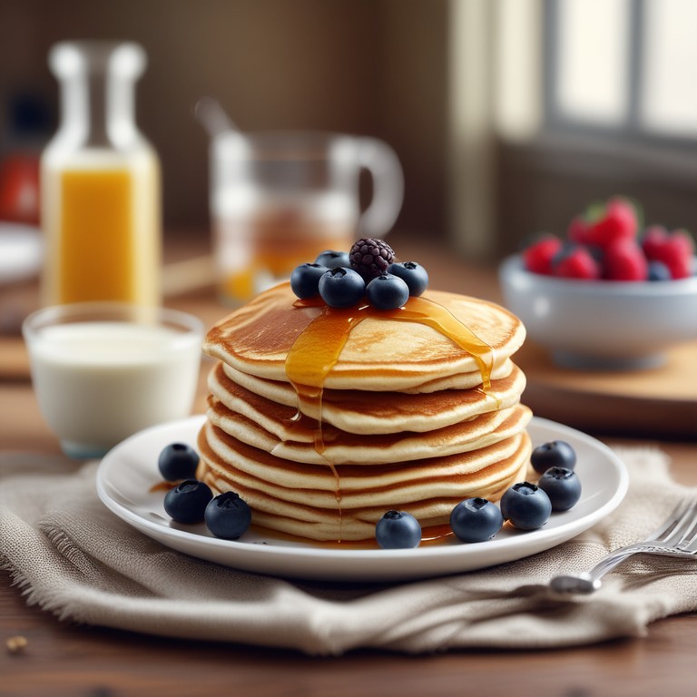 Пышные блинчики с молоком и сахаром