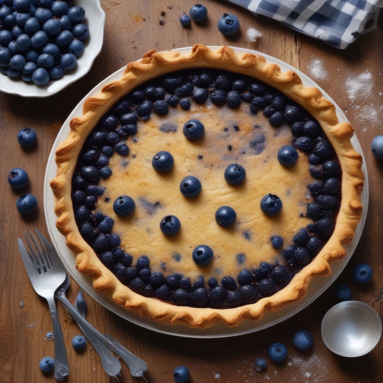 Delicious Wild Blueberry Tart with a Buttery Crust