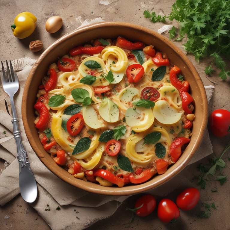 Gratin de Pâtes aux Légumes Méditerranéens