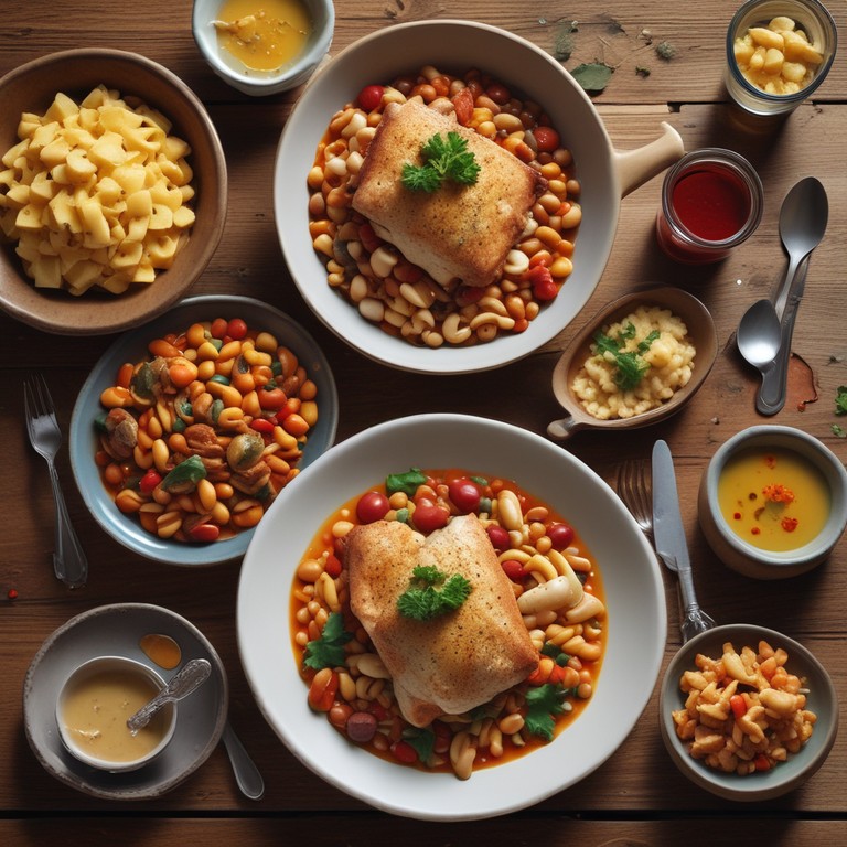 Hearty Bean and Pasta Medley with Savory Gravy