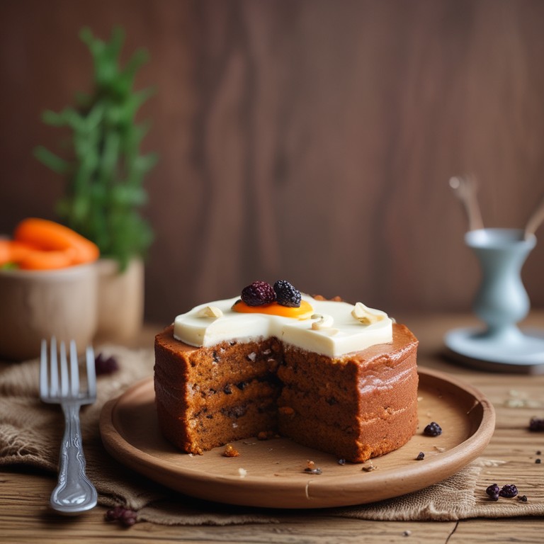 Bolo de Cenoura com Aveia e Frutas Secas