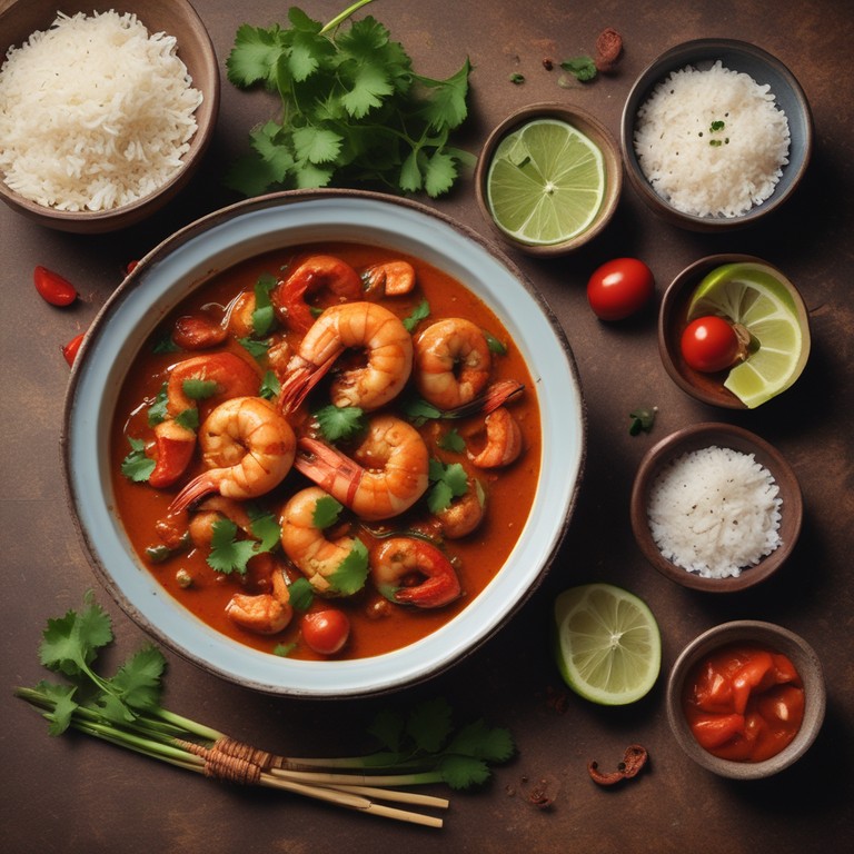 Spicy Prawn Curry with Fresh Coriander