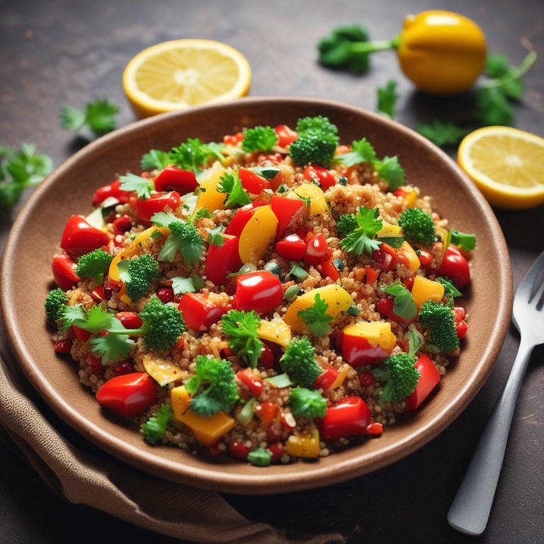 Zesty Quinoa Salad with Grilled Vegetables