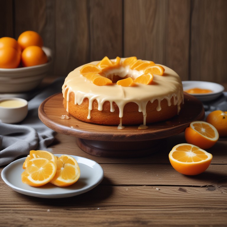 Bolo de Laranja Fofinho com Cobertura de Laranja