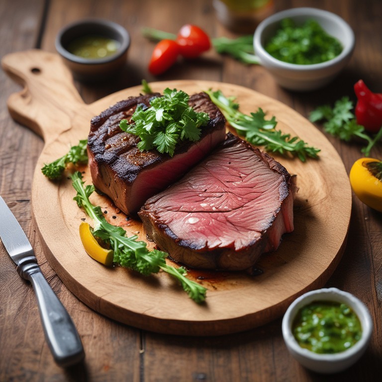 Pulpa de Res a la Parrilla con Salsa Chimichurri