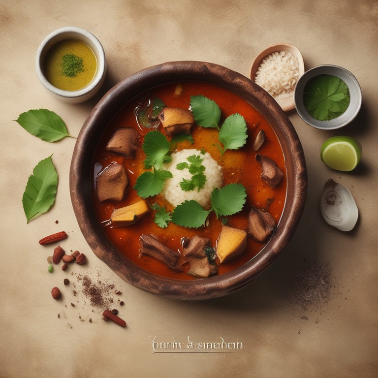 Spicy South Indian Rasam with Fresh Herbs