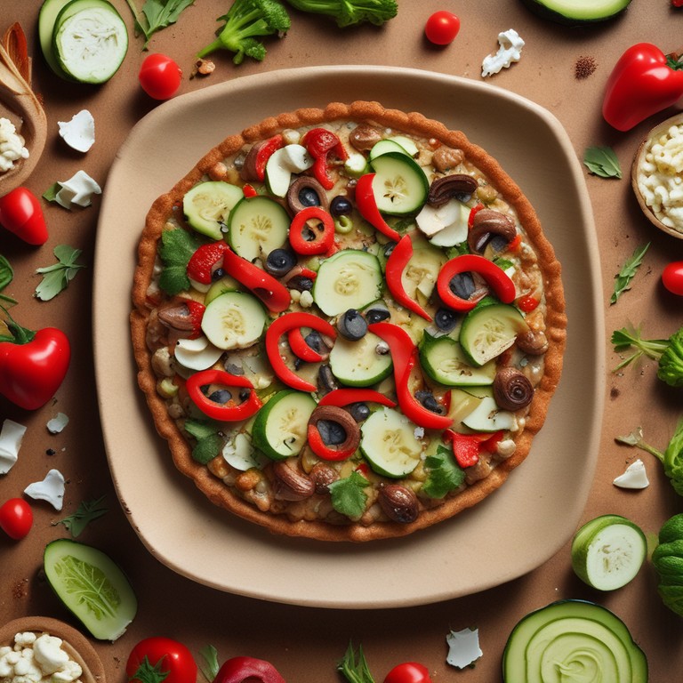Tarte Salée Protéinée et Saine aux Légumes