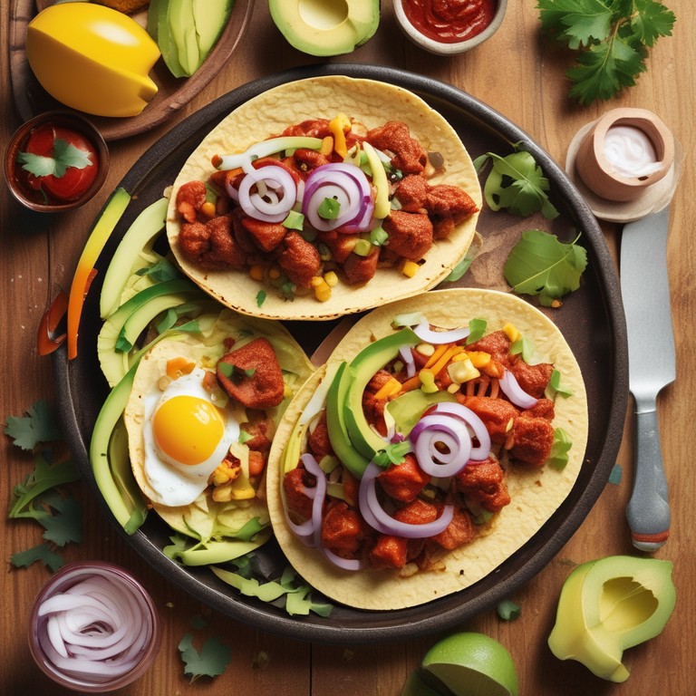 Tacos de Chorizo con Queso Asadero y Huevo