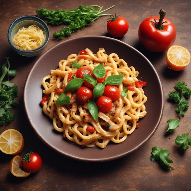 Pasta con Soya y Salsa Agridulce