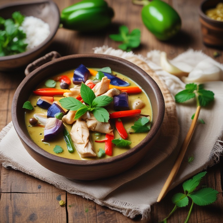 Authentic Thai Green Curry with Chicken