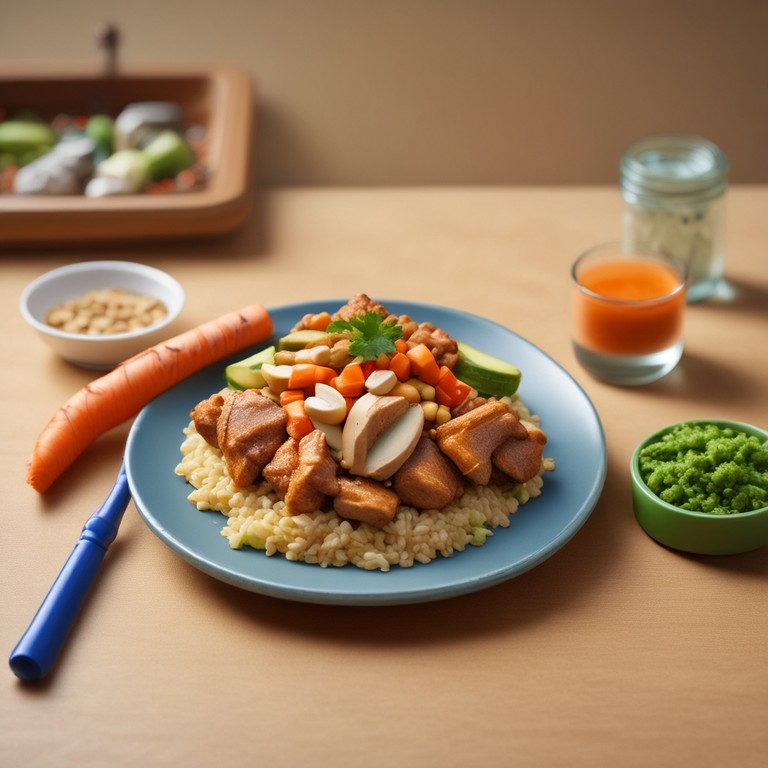 Chien Gourmet aux Arachides et Haltères