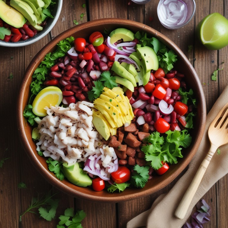 Ensalada Fresca de Alubias Rojas y Bacalao Desmenuzado