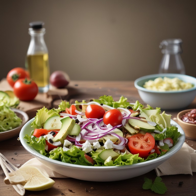 Frischer Salat für Hamburger