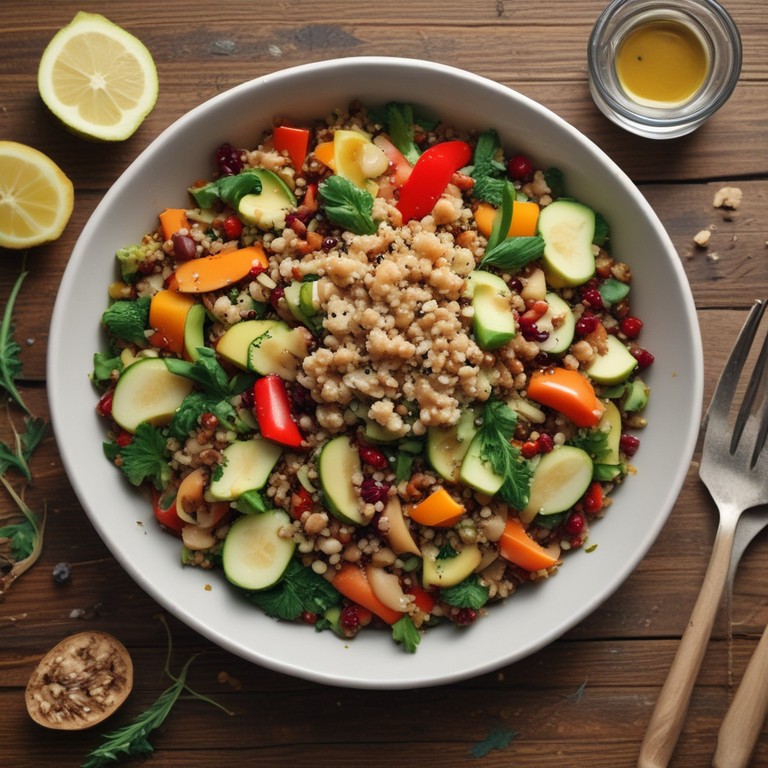 Salade de Quinoa d'Automne avec Légumes de Saison