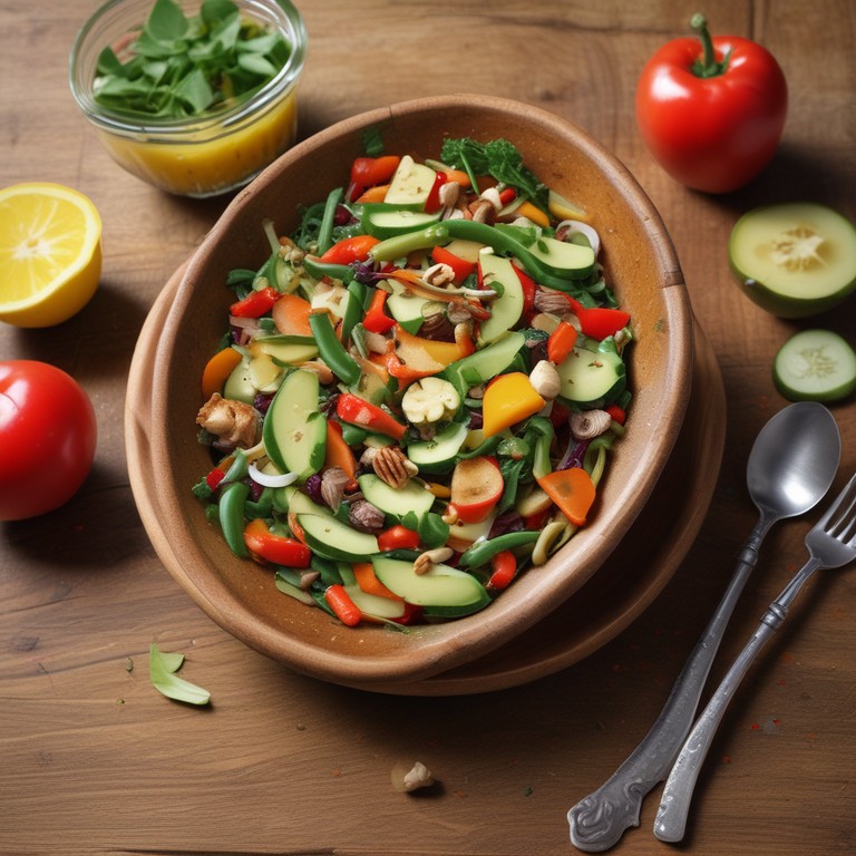 Salade d'Automne avec Légumes de Saison