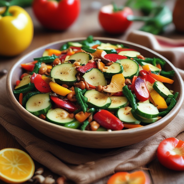 Salade d'Automne Chaude avec Légumes de Saison
