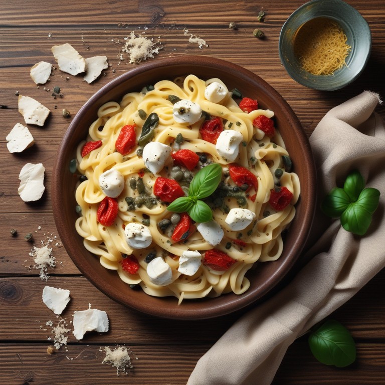 Creamy Ricotta Pasta with Sun-Dried Tomatoes and Capers