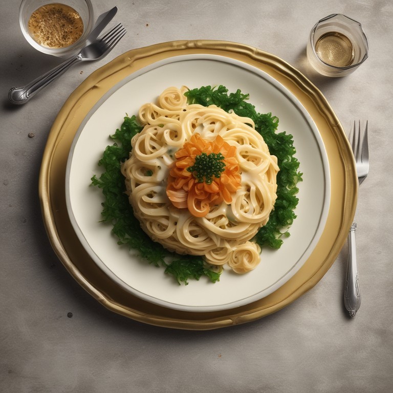 Luxurious Caviar Pasta with Caramelized Onions