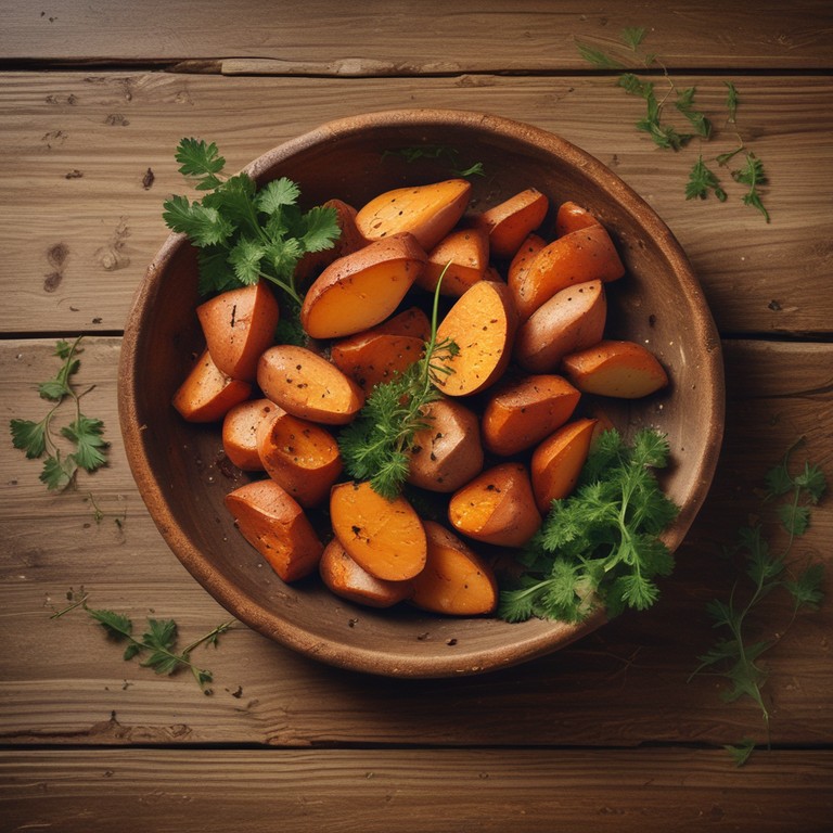 Savory Roasted Sweet Potatoes with Herbs
