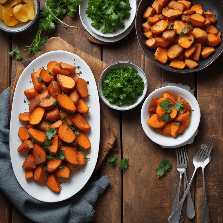 Savory Roasted Sweet Potatoes with Herbs