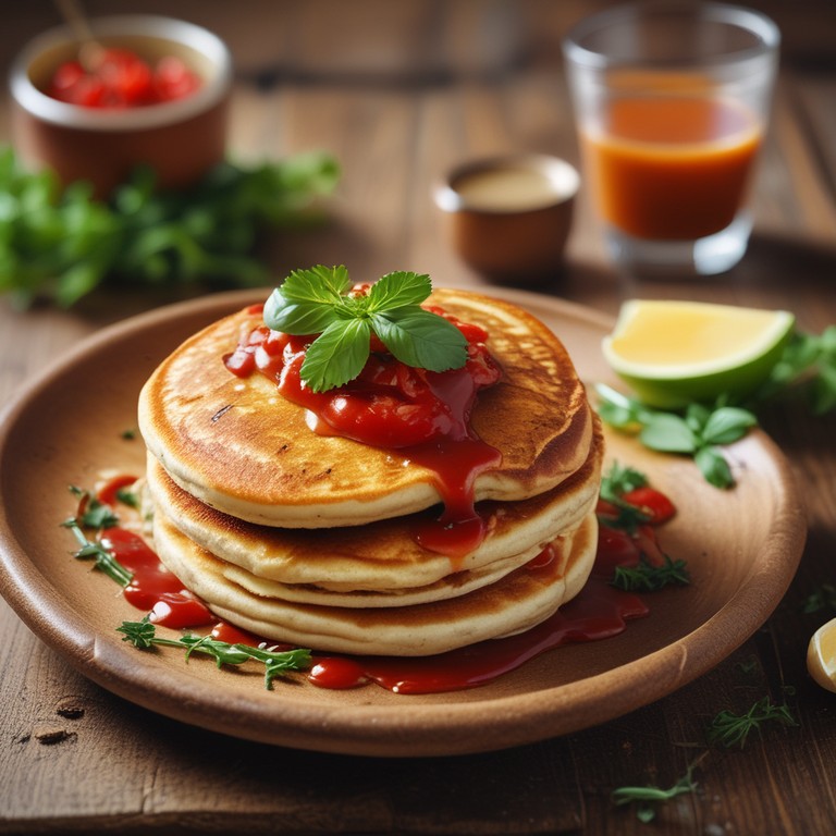 Panqueca Integral de Frango Desfiado com Molho de Tomate