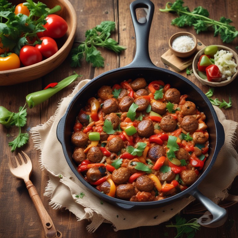 Spicy Italian Sausage and Rice Skillet