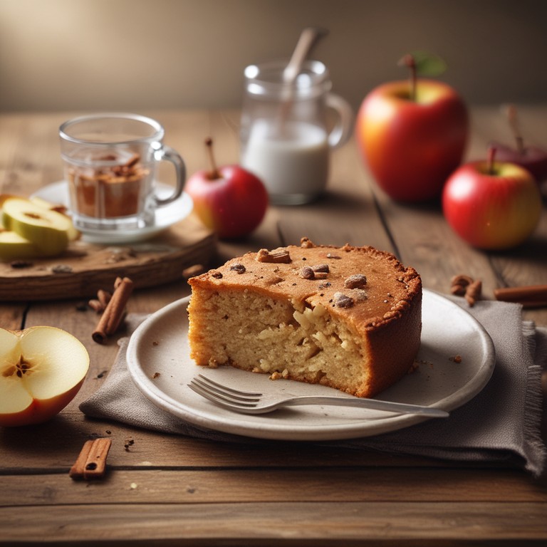 Bolo Fitness de Maçã com Canela e Aveia