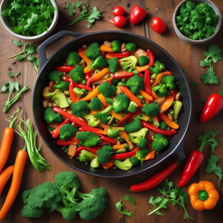 Hearty Vegetable and Soy Granulate Stir-Fry