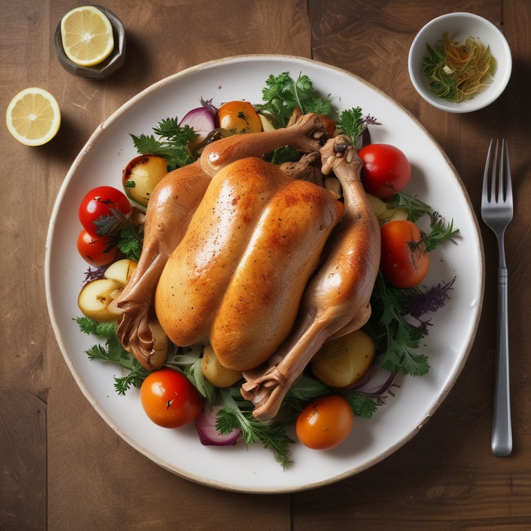 Savory Herb Roasted Chicken with Garlic and Lemon
