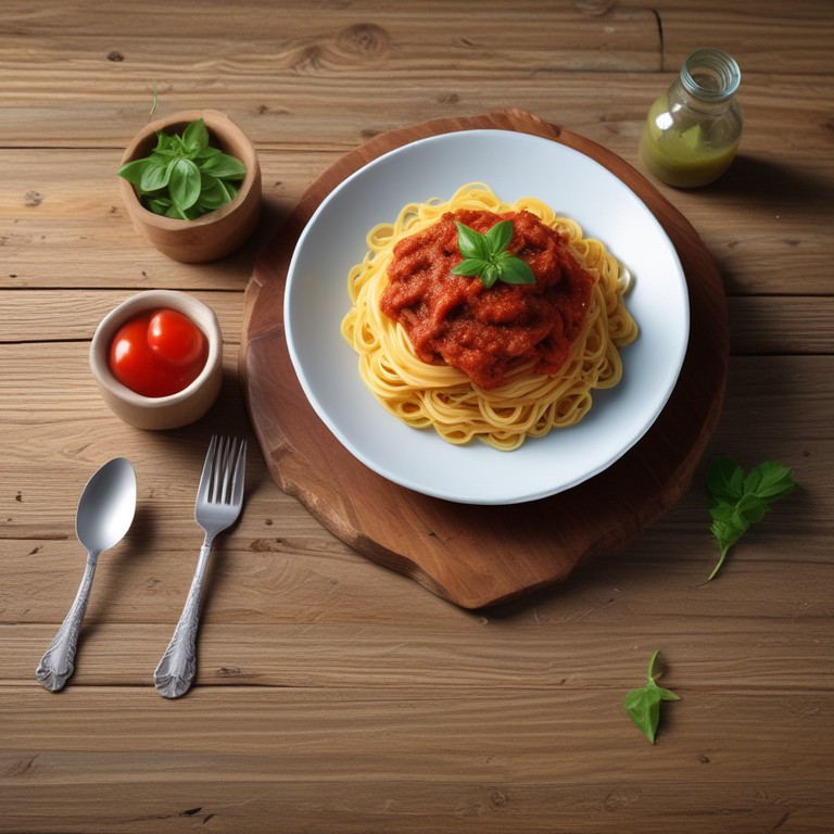 Macarrão à Bolonhesa com Molho de Tomate