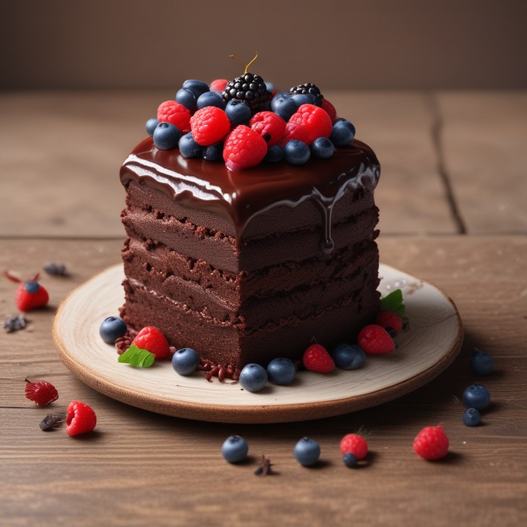 Delicioso Bolo de Chocolate com Cobertura de Ganache