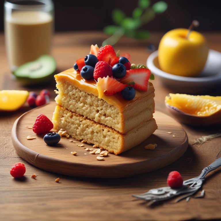 Bolo de Aveia com Proteína de Soja e Fubá