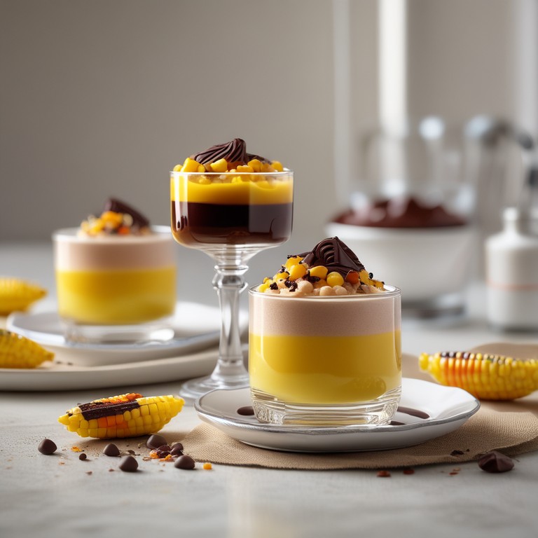 Gelatina de Milho com Creme de Leite e Nescau
