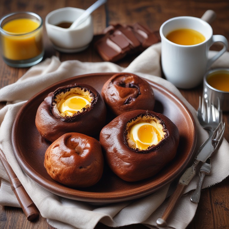 Decadent Chocolate-Stuffed Bread Rolls
