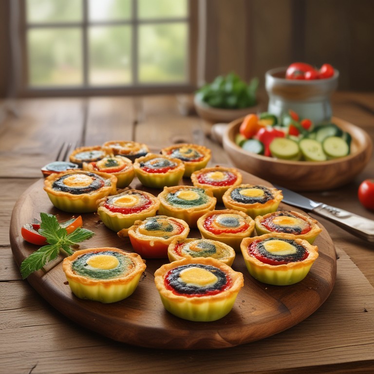Mini-Quiches mit Gemüse und Käse